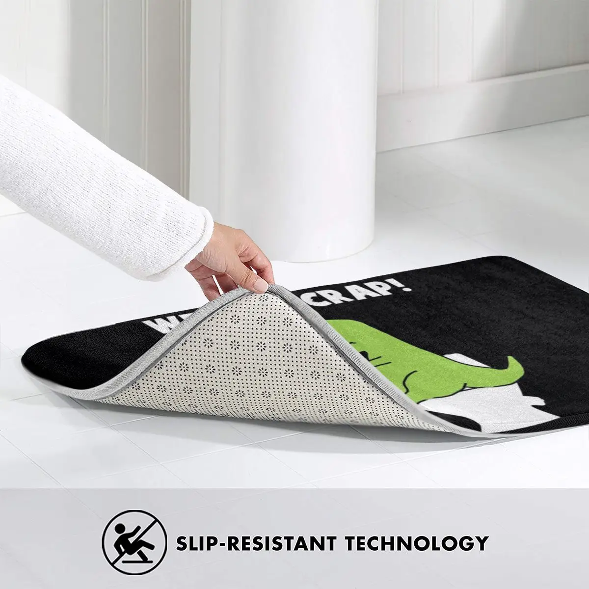 Well Crap T-Rex Struggle Doormat Rug carpet Mat Footpad Bath mat Polyester Anti-slip Entrance Kitchen Bedroom Washable removal |