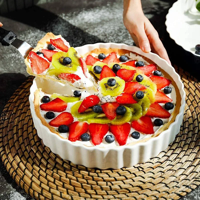 8 дюймов керамическая круглая тарелка для сыра сковорода пиццы противень выпечки