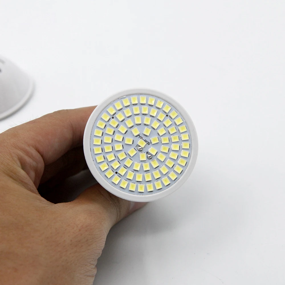 8 шт. светодиодные лампочки E27 E14 Светодиодные прожекторы GU10 Bombillas MR16 Lampada 48 60 80LED s