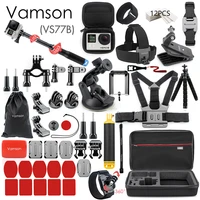 vamson for gopro accessories set for go pro hero 10 9 8 7 6 5 4 kit selfie stick for insta360 for osmo action for yi case vs77