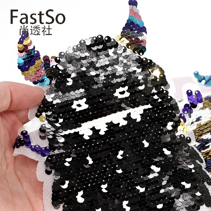 Золотой черный блестки большой Монстр ткань аппликация Сделай Сам Вышивка