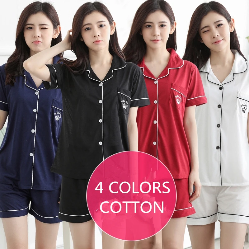 

Новинка 2017, женская одежда для сна, хлопковые Пижамные шорты, комплект для женщин, домашняя одежда, летний пижамный комплект, одежда для сна, ...