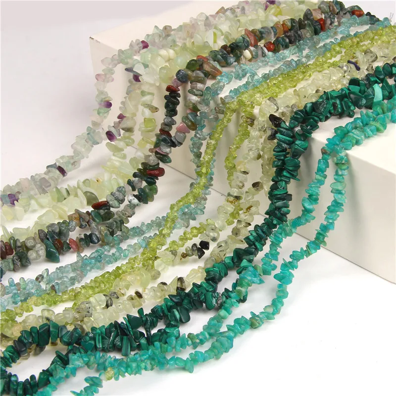 

Natural Green Malachite Chips Beads 3-5 mm Irregular Shape Small Stone Gravel Bead For DIY Making Jewelry Accessory Home Decora
