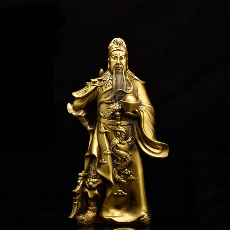 

Китайский Фэншуй, старый Бронзовый воин, Бог Гуань Юй, дракон, Бог богатства, статуя