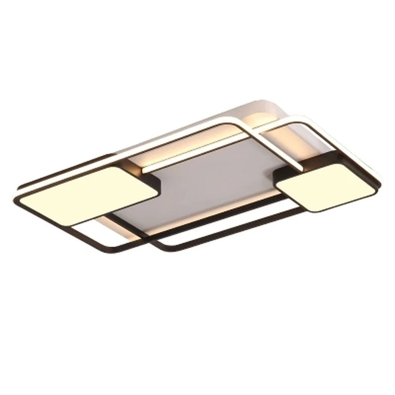 Люстра с дистанционным управлением алюминиевая прямоугольная потолочная лампа