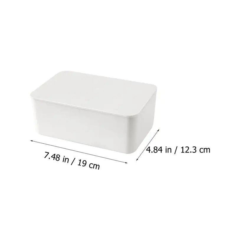 

1pc Mask Storage Box Multifunctional Dustproof Storage Case for Home (White)