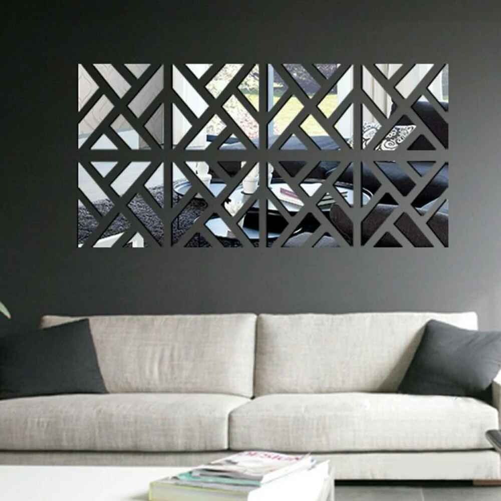 

Office Wall Sticker Bedroom Kitchen Bathroom Acrylic 32Pcs/set Mirrorm