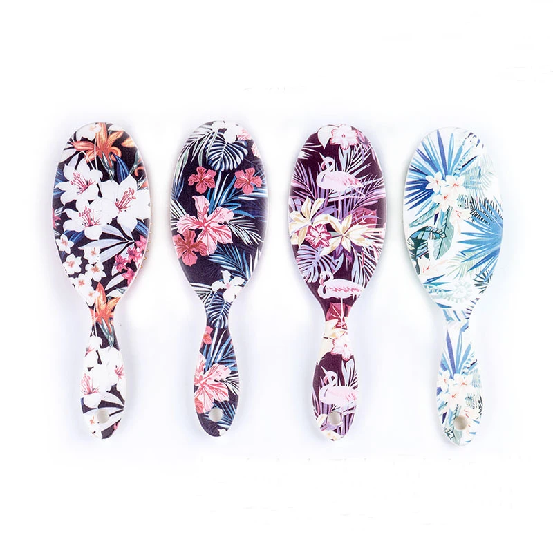 Антистатическая подушка безопасности расческа для массажа волос с цветочным