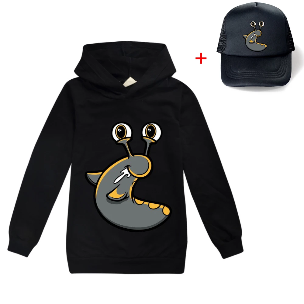 SLOGOMAN HOODY Fashion Trends Boy Hooded Bottoming Shirt Large Children's Spring and Autumn Models Girl Long-sleeved T-shirt |