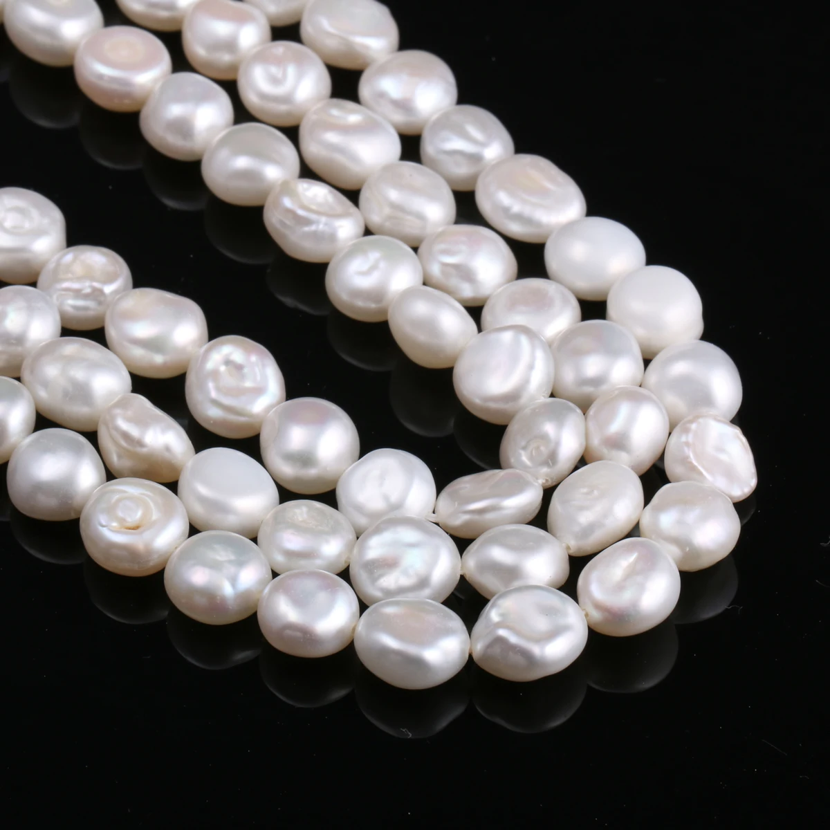 

100% Natural Freeform Freshwater Cultured Pearls Beads Loose Beads for Jewelry Making DIY Strand 14 Inches Fit Necklace Bracelet