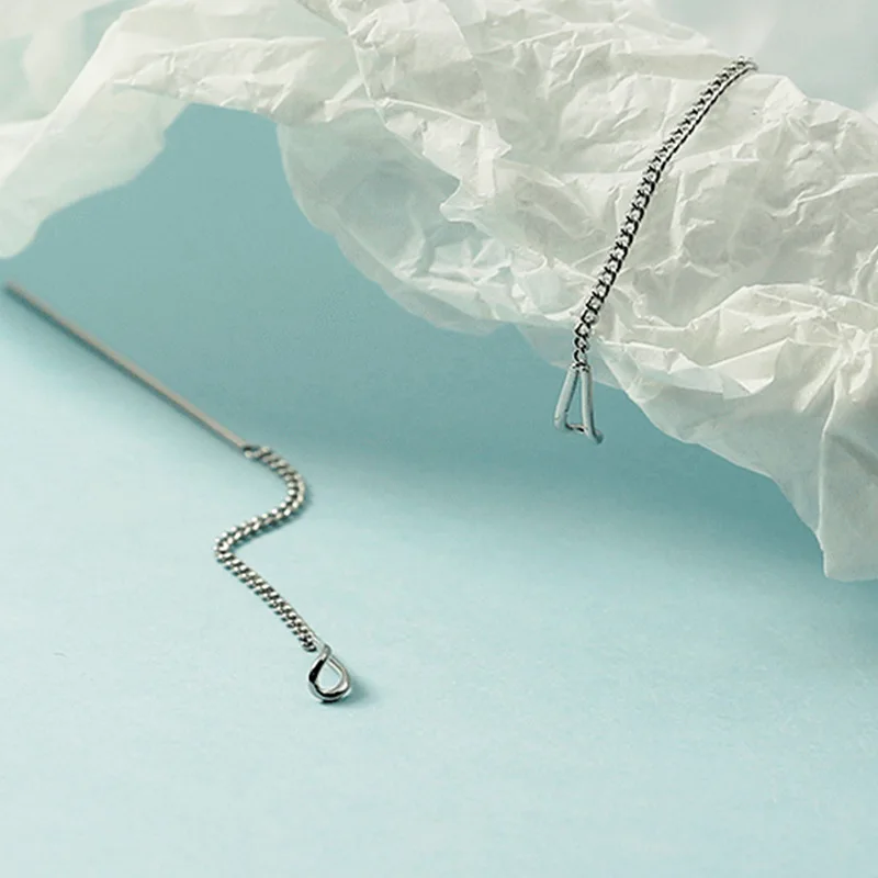 

Fashion Jewelry 925 Sterling Silver Simple Water Drop Ear Iine Womans Earrings