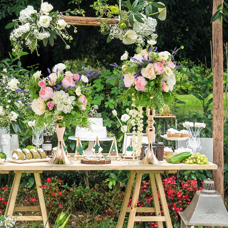 Изготовленный На Заказ 35/40 см роза diy шары из искусственных цветов Центральные Декора свадьбы фон Свадебный