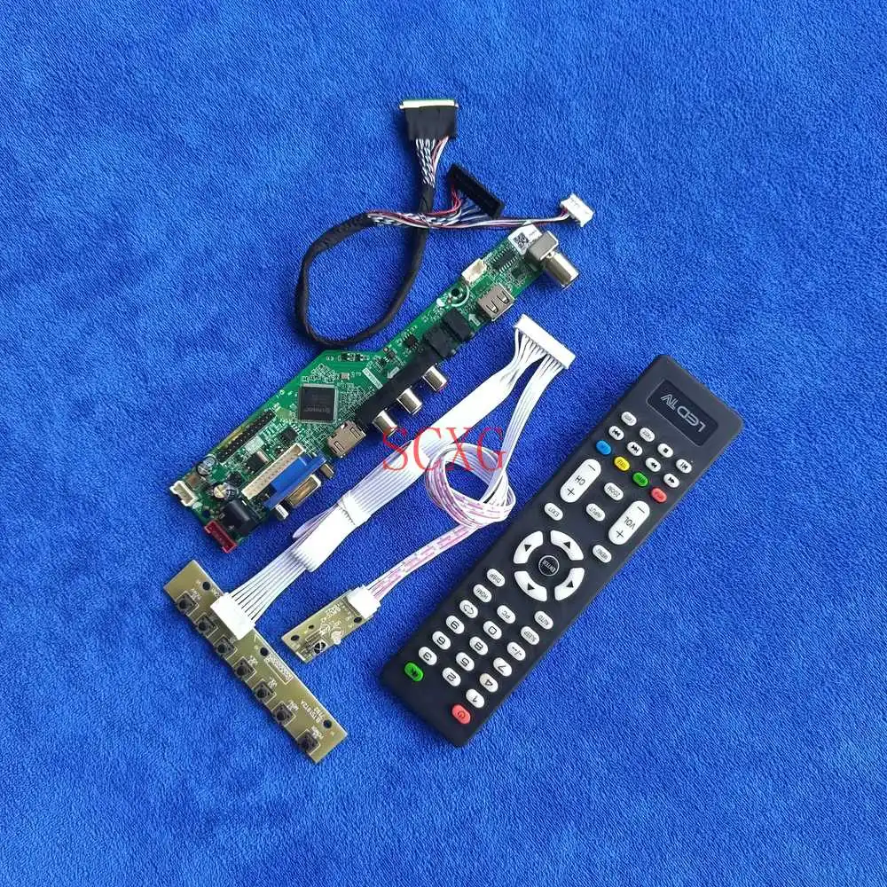 

40 Pin LVDS 1366*768 Screen drive board Fit LP156WH3-TLA1/TLBC/TLC1/TLD1/TLS1/TLT1 LCD/LED Kit HDMI-compatible USB AV VGA Analog