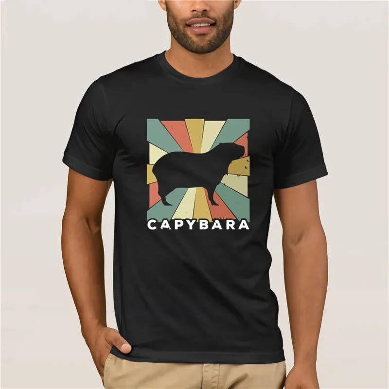 2019 модная футболка короткий рукав Capybara Lover Ретро стиль животное унисекс женская |