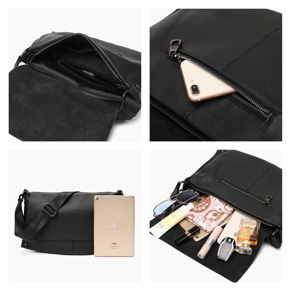 Женская сумка из натуральной кожи Zency повседневная Высококачественная через