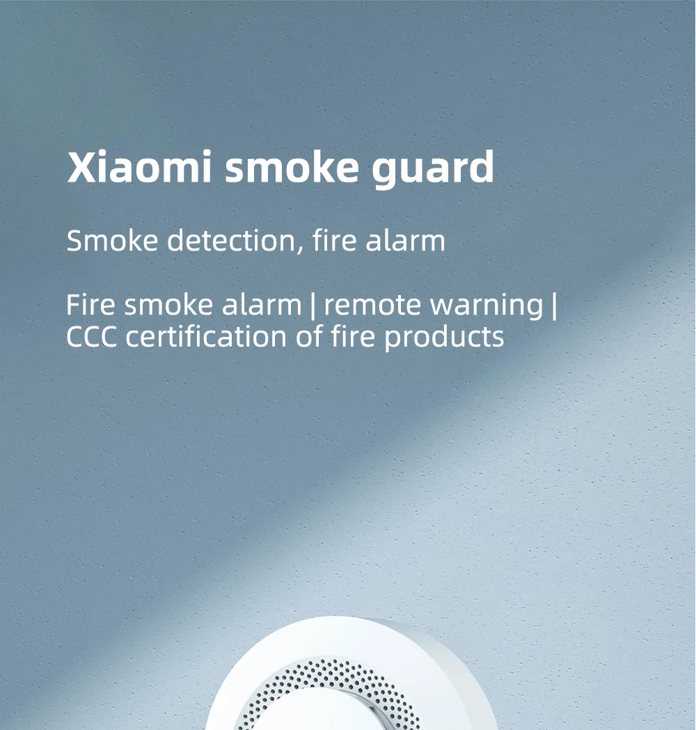 Датчик дыма Xiaomi Mijia умный детектор с Bluetooth сетчатый совместим пожарной