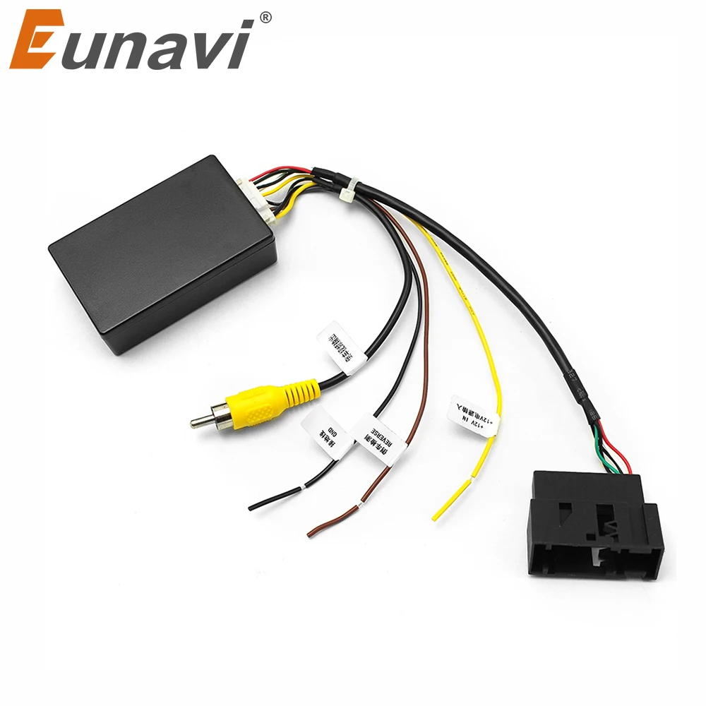 

Адаптер преобразователя AV сигнала Eunavi 26 PIN RGB в CVBS (RCA) для оригинальной камеры заднего вида VW passat CC Tiguan Android DVD