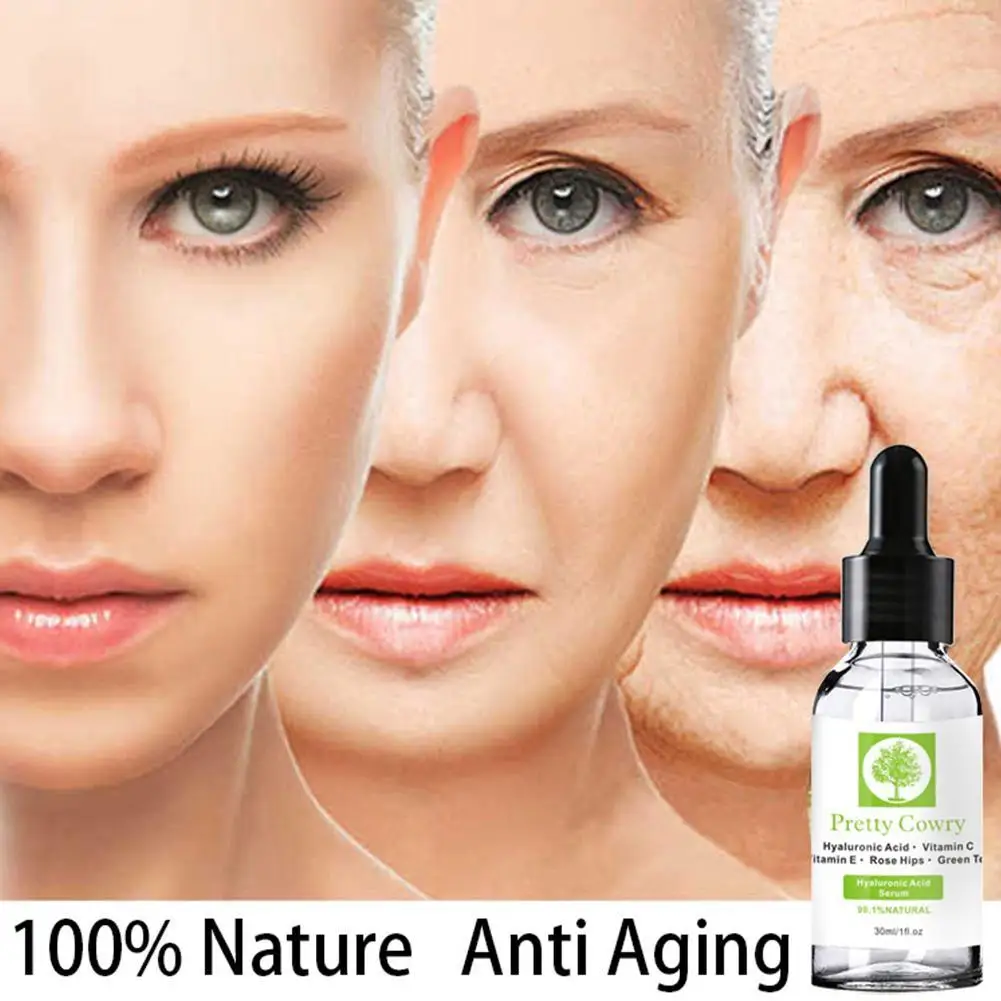 

30ml Hyaluronic Acid Shrink Pore Face Serum Anti-aging Serum Moisturizing C Anti Face Cream Vitamin Wrinkle Skin Care White W7L4