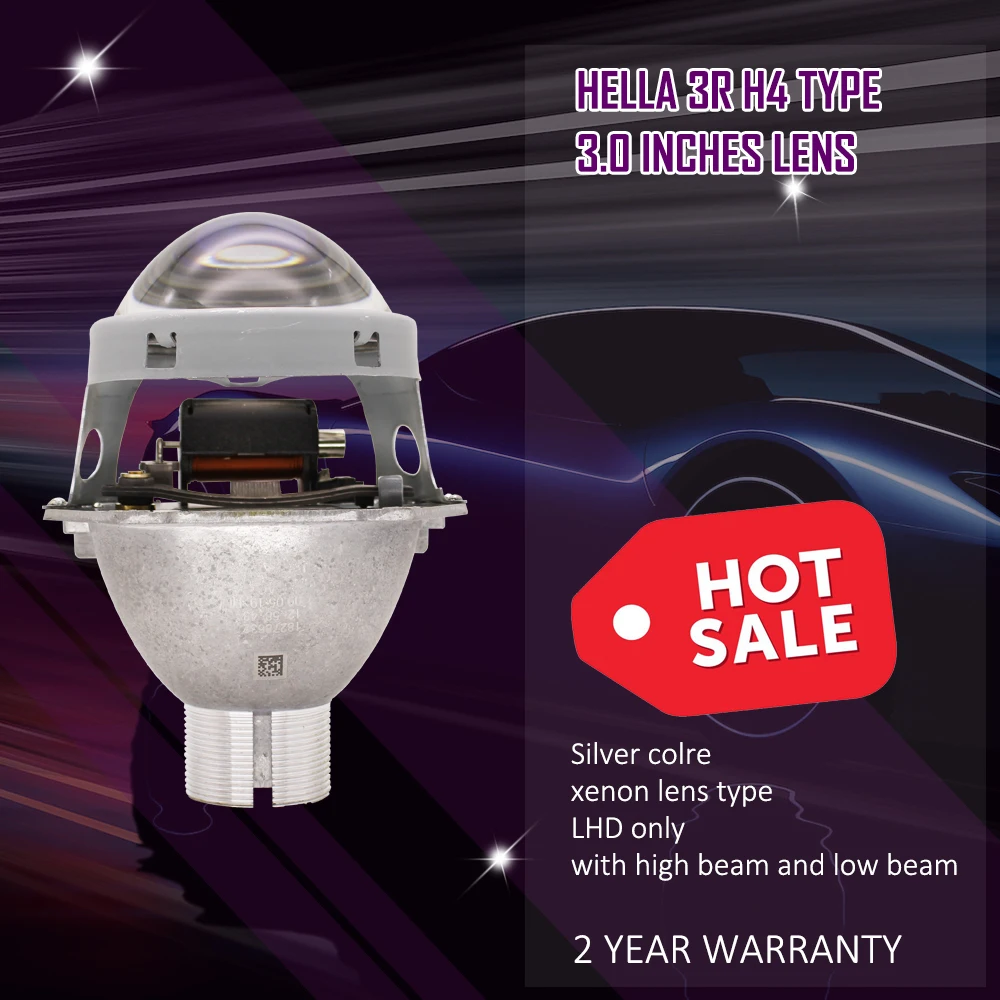 TAOCHIS 2pcs Auto Car Headlight 3.0 Inch Bi-xenon Hella 5 3R H4 Non-destructive Installation Projector Lens Retrofit D2S D2H | Автомобили