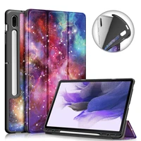 anti fall case for samsung galaxy tab s8 s7 plus ultra thin magnetic stand cover with pencil holder for galaxy tab s7 fe case