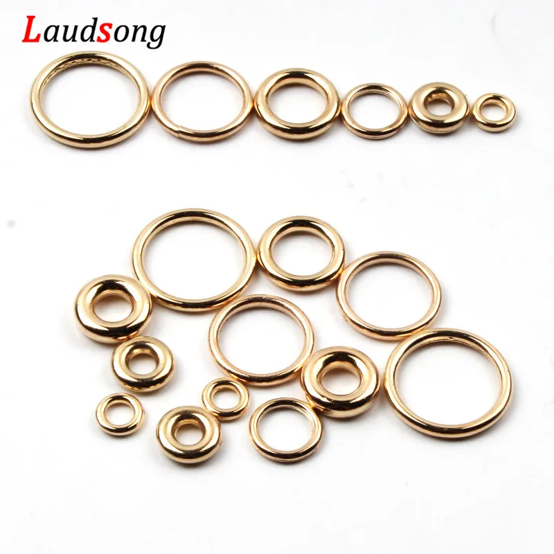 

50 шт./лот, Золотая петля 8-21 мм, CCB замкнутые кольца для изготовления ювелирных изделий «сделай сам», фурнитура для ожерелий, браслетов, соедин...