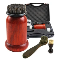 1set electric shoe polishers machine 75w high power redwood portable brush leather shoes kit brush cleaning tools leather care