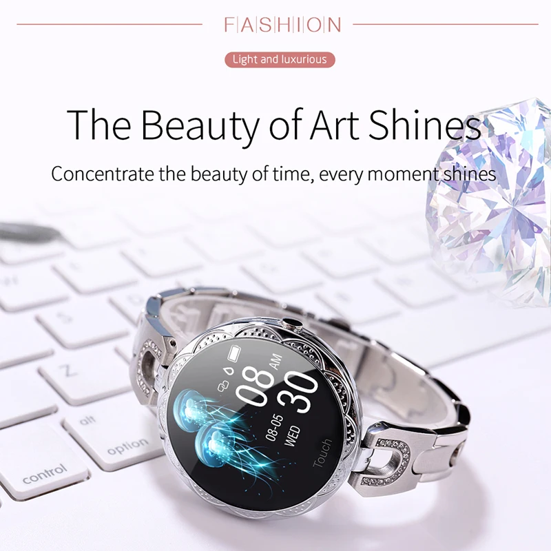 ak15 steel womens smart watch waterproof ip67 wearable device heart rate monitor sports smartwatch for women ladies free global shipping