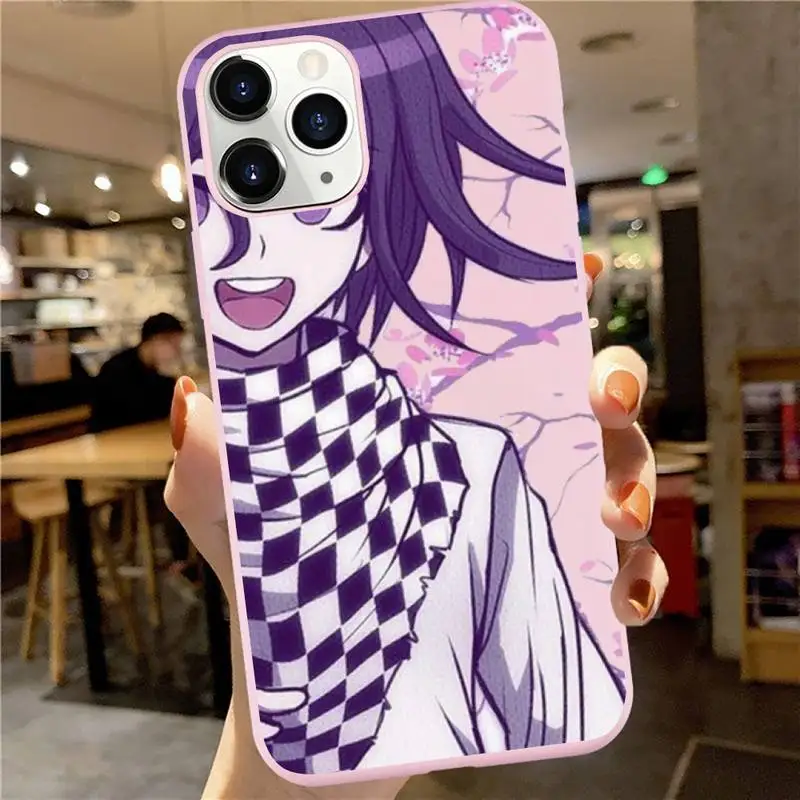 

DANGANRONPA Phone Case Pink Candy Color for iPhone 6 7 8 11 12 s mini pro X XS XR MAX Plus