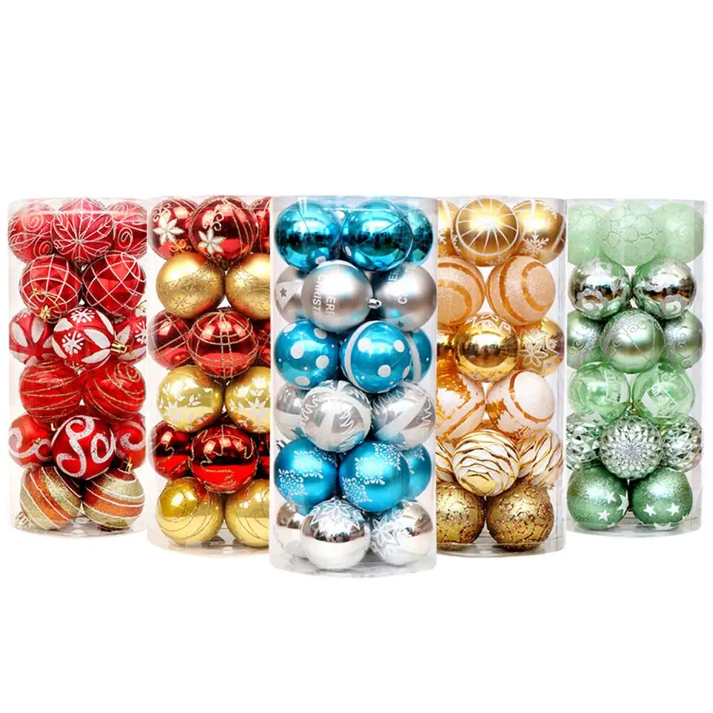 24 шт. украшения для рождественской елки шар Безделушка на Рождество вечерние