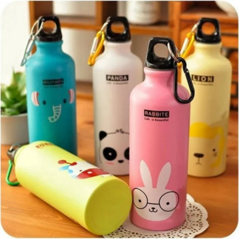 500 мл портативная бутылка для воды с милым рисунком из мультфильма спортивная
