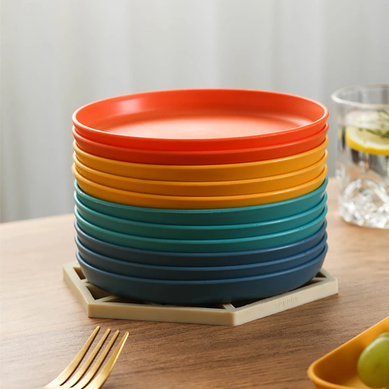 

Serving Cake Tray Table Accessories Saucer Dishes Side Dish Creative Plastic Plates Rectangular Storage Tray Desk Organize