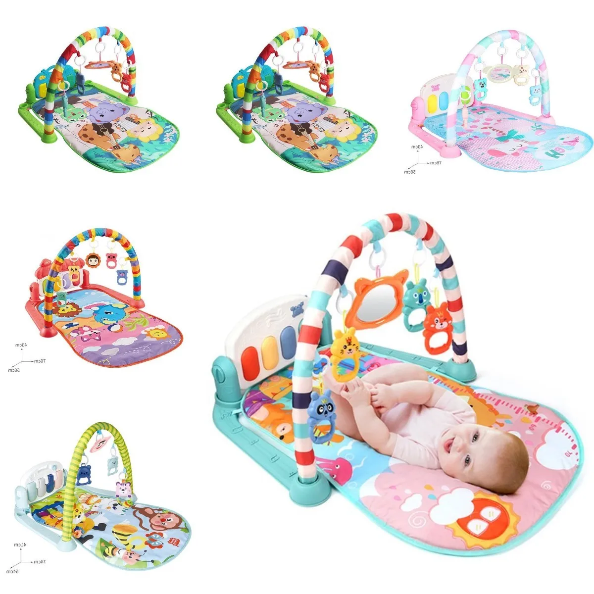 Infant Playmat Early Educational Gym Crawling Game Pad Toy G