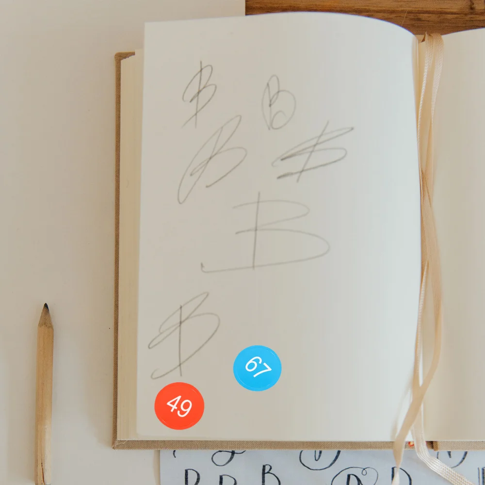 

1 Bag of 7 Sheets Self-adhesive Number Paster Number 1-108 Stickers for Home