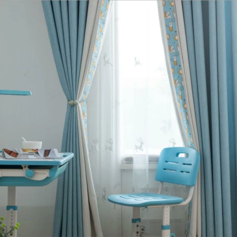 Жаккардовые занавески для мальчиков детская забавная занавеска полированный