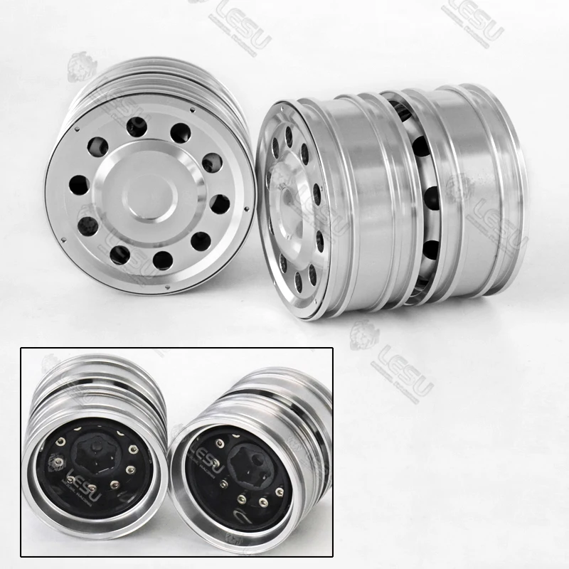 Металлические задние ступицы заднего колеса LESU для Tamiya 1/14 RC трактора грузовик с