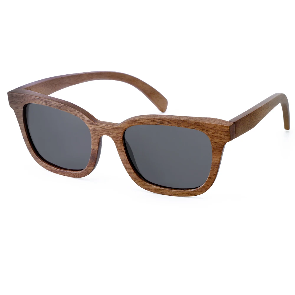 Винтаж черный из орехового дерева солнцезащитные очки Для женщин бренд