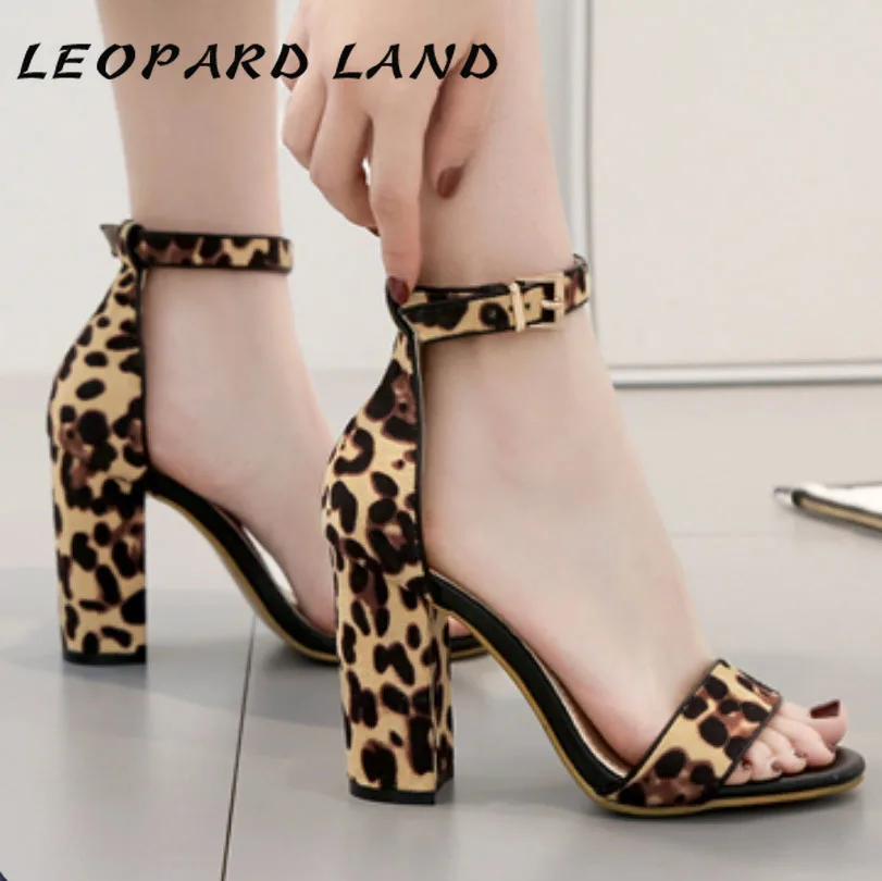 LEOPRAD LAND/2019 г. Женские Классические босоножки на высоком толстом каблуке с