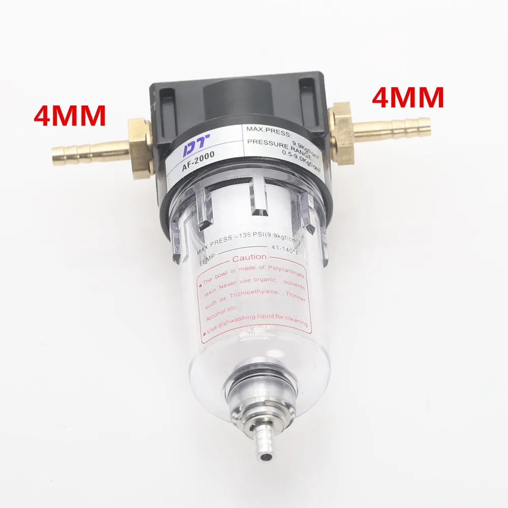 AF2000-4mm AF2000 G1/4 резьба Пневматический воздушный фильтр источник обработки для компрессора масла разделения воды 4-12 мм Фитинги - Цвет: AF2000-4mm