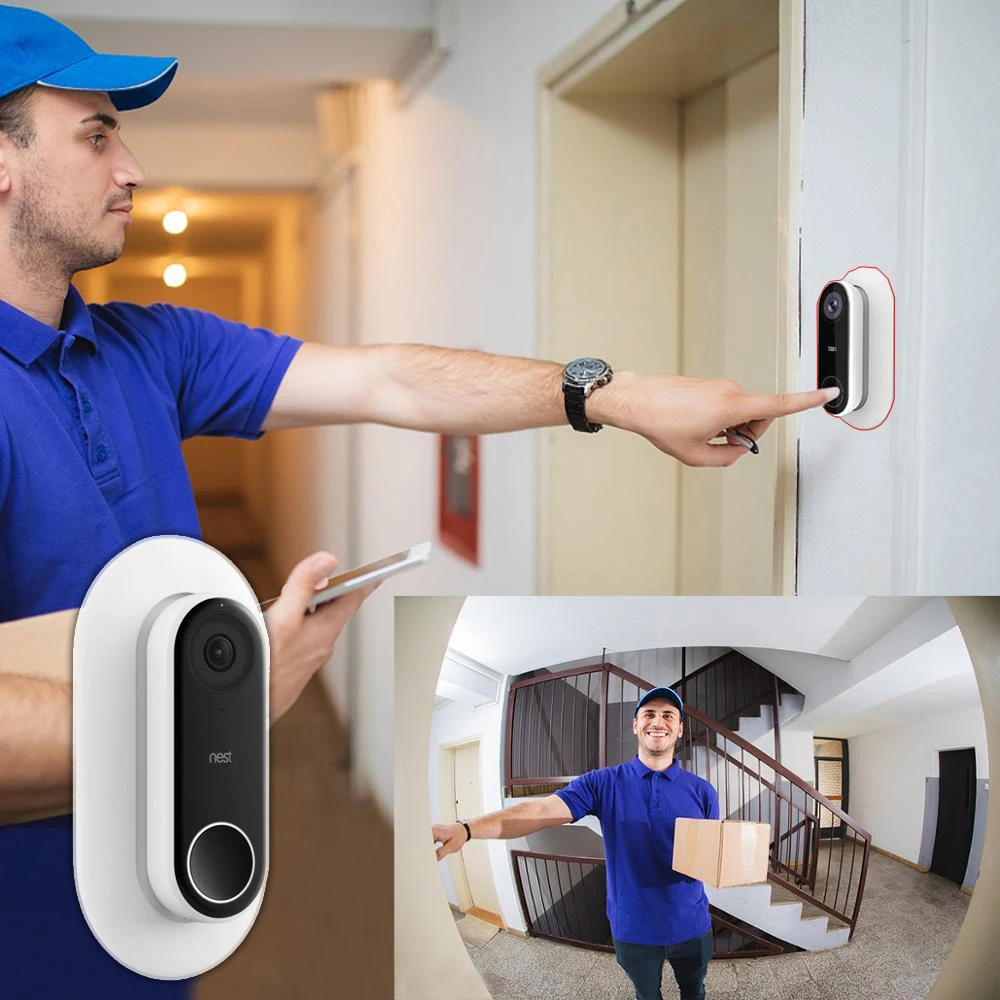 Nest Hello настенный защитный чехол, совместимый с регулируемым клиновидным двойным покрытием, УФ-стойкий Жесткий ABS Материал матовая отделка
