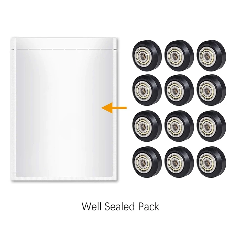 

3D Printer Rubber-Coated Pulley 625ZZ Plastic-Coated Bearing Wheel Nylon Arc Bearing Wheel