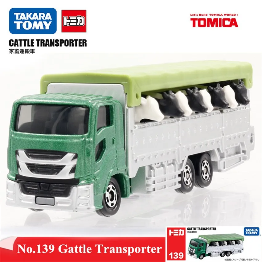 

Original Tomy Mini NO#139 Cattle Transporter Truck Alloy Diecast Metal Collection Model Toy For Boys Children Baby 798323