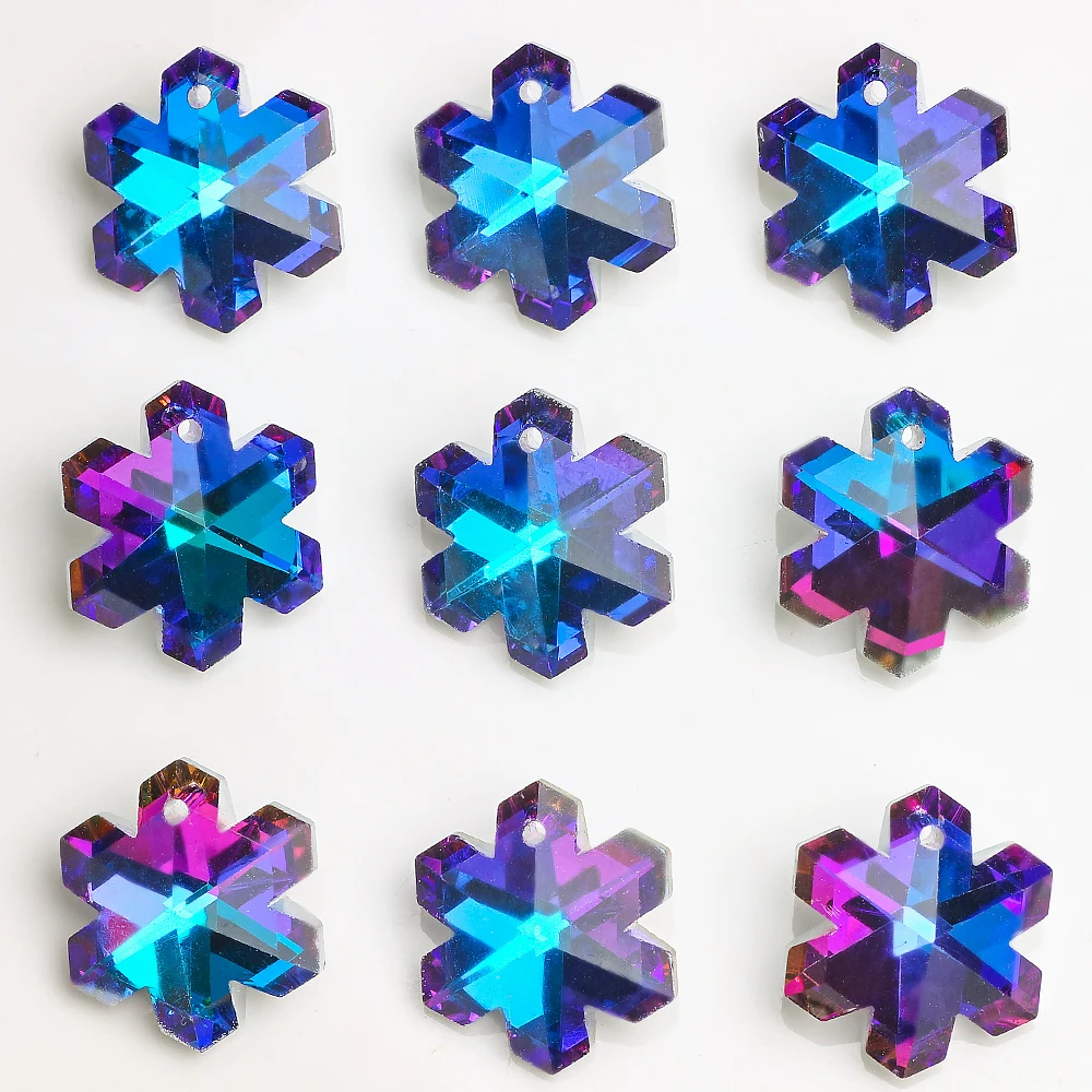 Crystal Heart Charms Pendant Blue Color 14mm Glass Beads for Jewelry Making Necklaces Earrings DIY Needlework Accessories 20pcs | Украшения