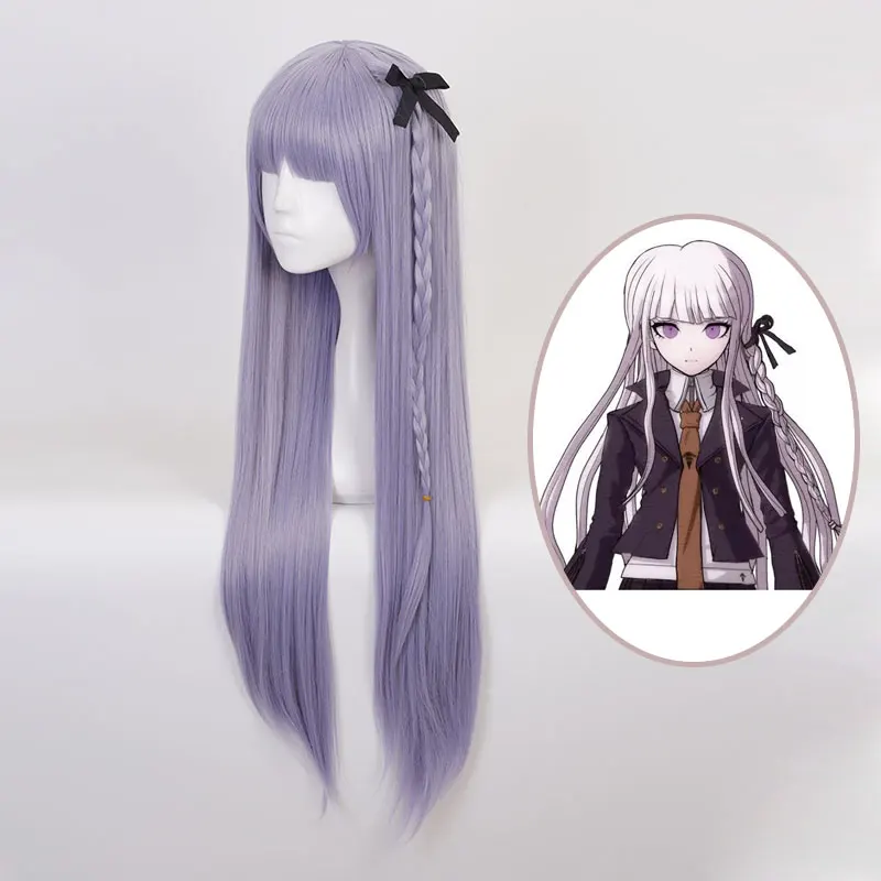 

Anime Danganronpa cosplay wig high temperature material long hair Kirigiri Kyouko cosplay carnival costume wig