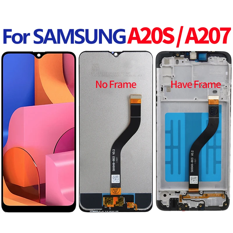 

6,5 "для Samsung Galaxy A20s A207F жк с сенсорным экраном для Samsung A207 SM-A207F/DS, жк-дисплей, сенсорный экран, дигитайзер, для сборки, запасные части