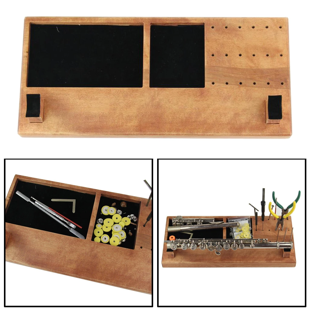 

Wooden Tool Box Storage Organzier Household Hand Tool Kit Case Holder for Musical Instrument Saxophone Flute Clarinet Repair