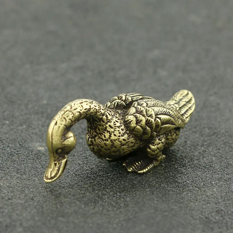 

Chinese Antique Pure Copper Duck Upscale Crafts Tea Pet Ornaments Collection