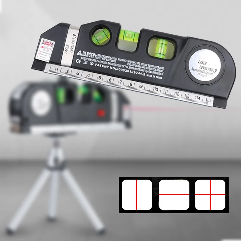 Лазерный уровень Horizon Vertical Measure 8FT стандартный выравниватель и метрические