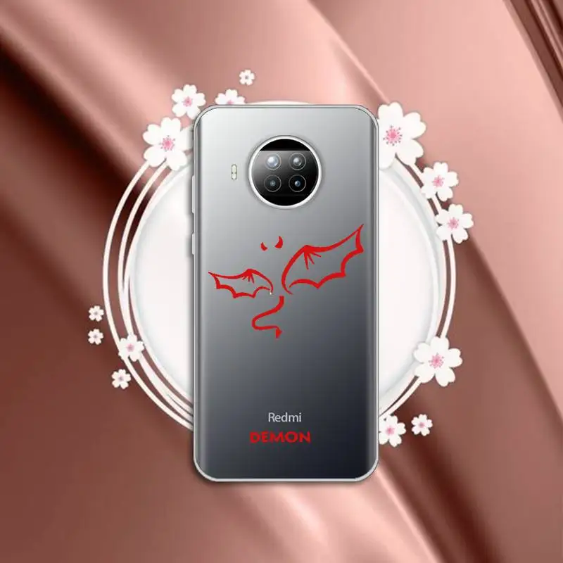 

Demon Angel Couple BFF Phone Case Transparent for Xiaomi mi Redmi note 10 t 8 9 pro lite 11 Samsung S 8 9 10 20 plus ultra