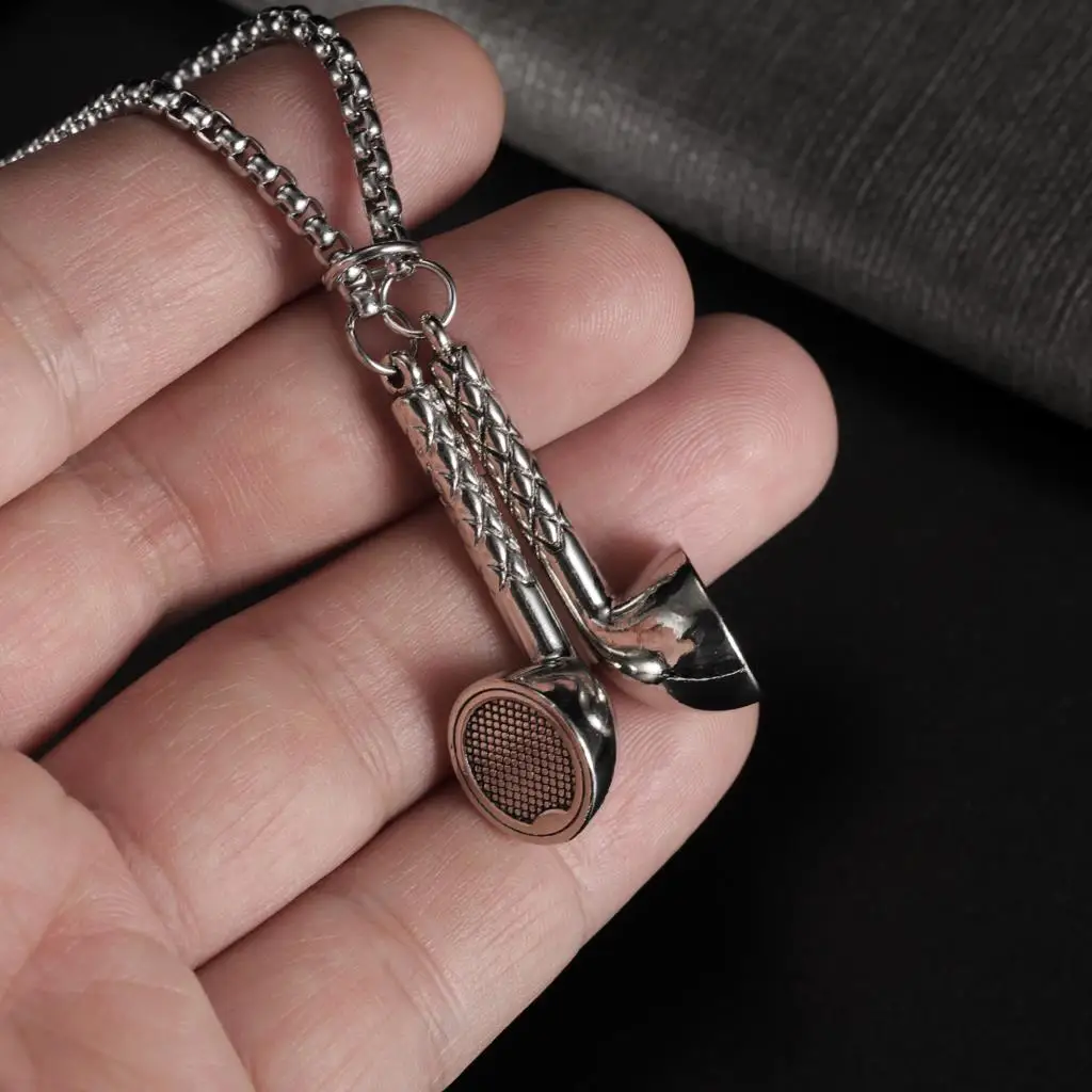 JIALY Европейская мода Панк наушники Очаровательная подвеска из нержавеющей стали