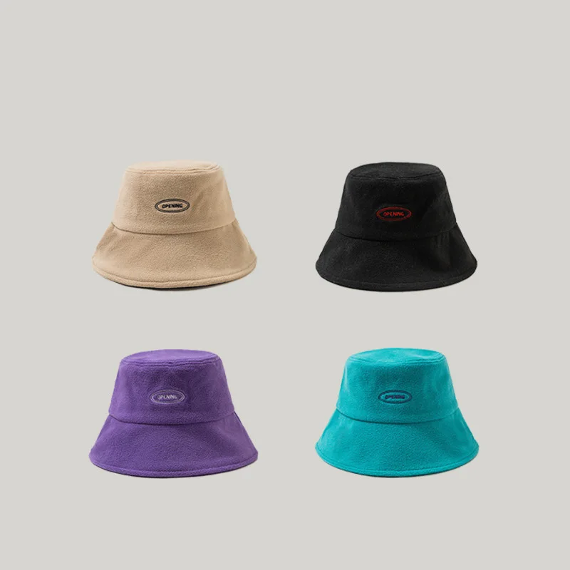 Женская корейская версия утолщенной рыбацкой шляпы однотонная ведро шапка осень и зима ретро теплая повседневная многофункциональная прекрасная шляпа.